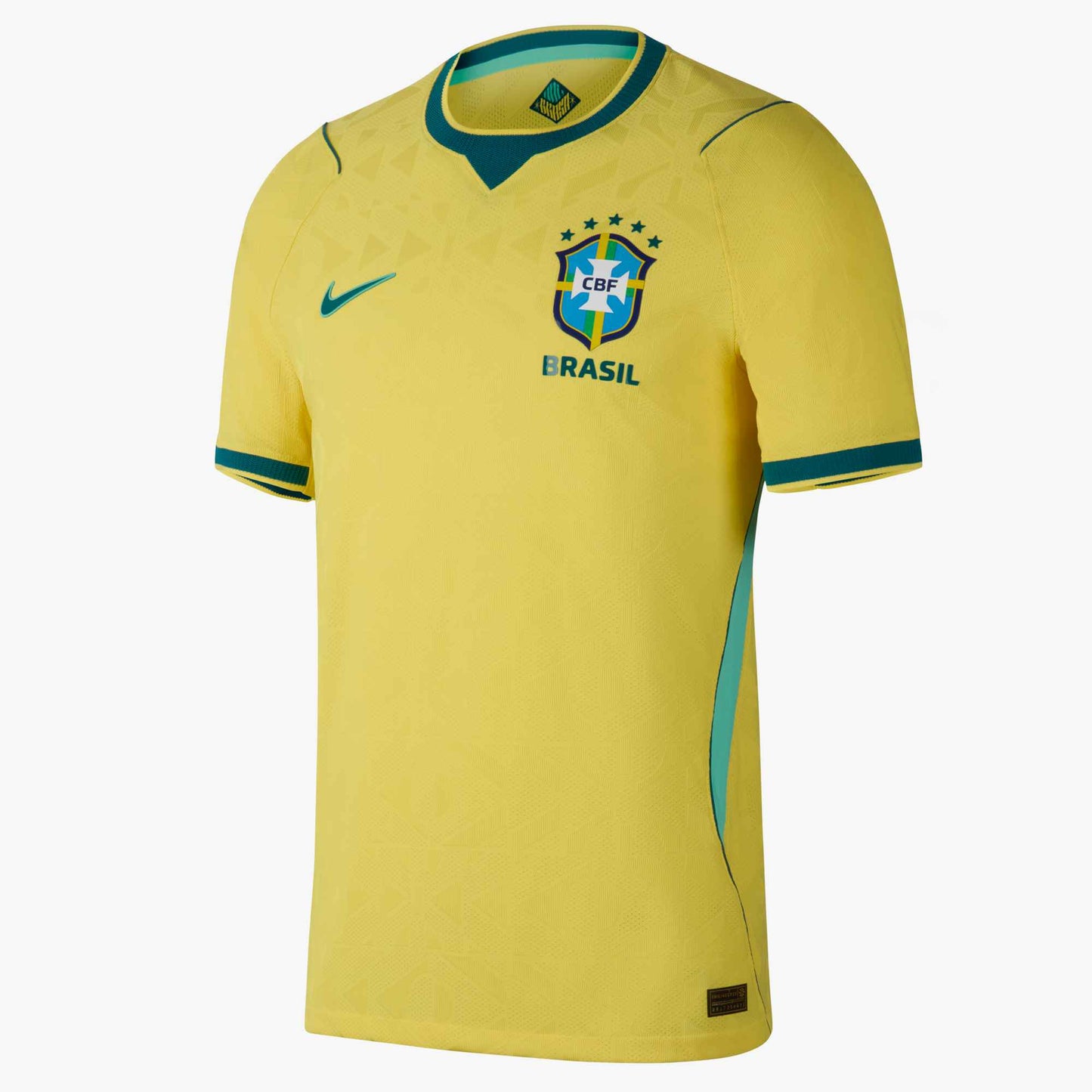 Nike Camiseta Local Auténtica Match Brasil Neymar Jr. 2026 para Hombre (Amarillo/Verde Azulado)