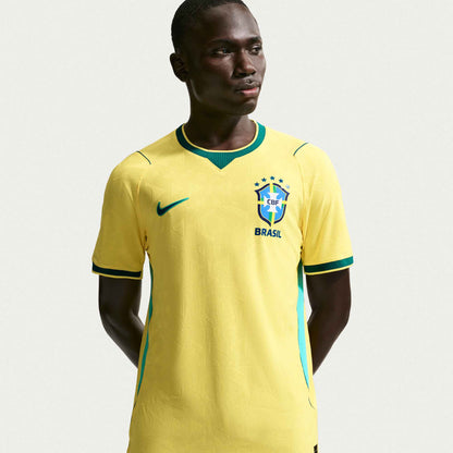 Nike Camiseta Local Auténtica Match Brasil Neymar Jr. 2026 para Hombre (Amarillo/Verde Azulado)