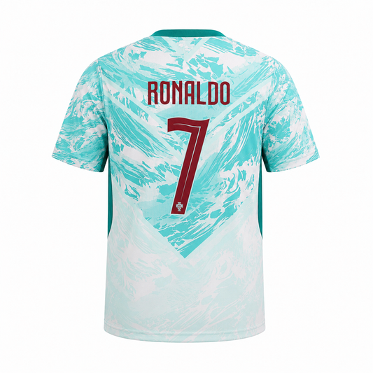 Puma Camiseta Visitante Cristiano Ronaldo Portugal 2026 Juvenil (Blanco/Verde)