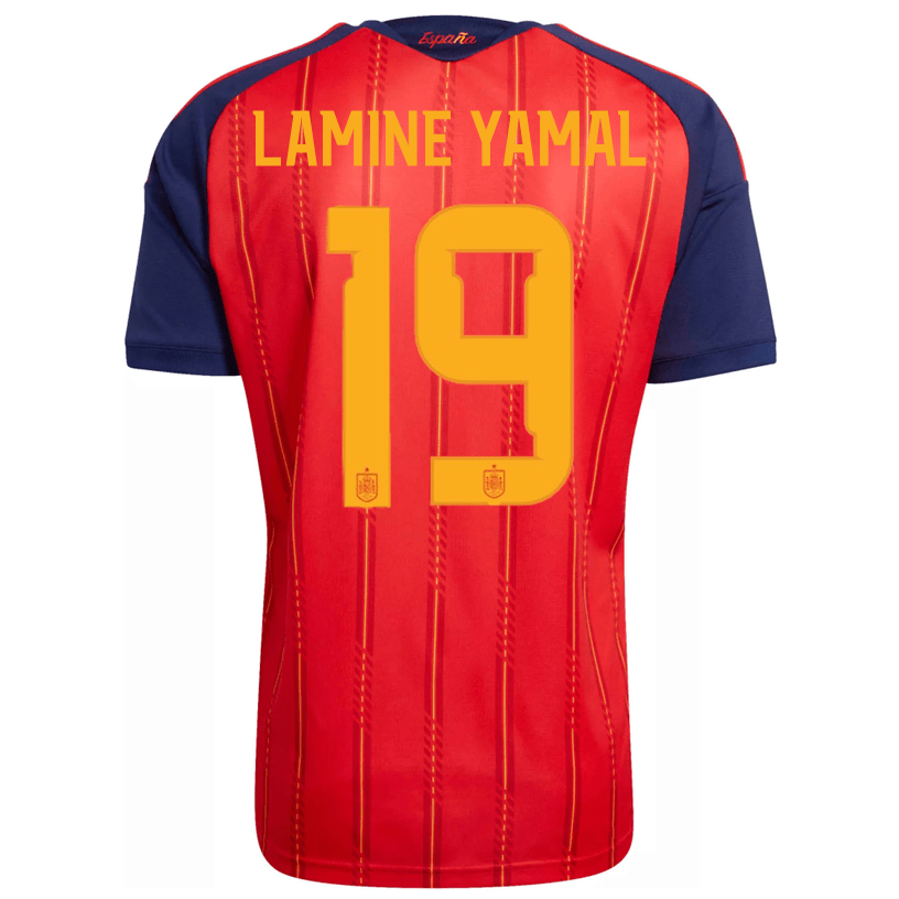 adidas Camiseta Local Copa Mundial Lamine Yamal España 2026 para Hombre (Rojo Intenso)