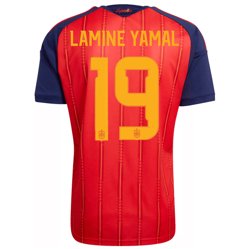 adidas Camiseta Local Copa Mundial Lamine Yamal España 2026 para Hombre (Rojo Intenso)