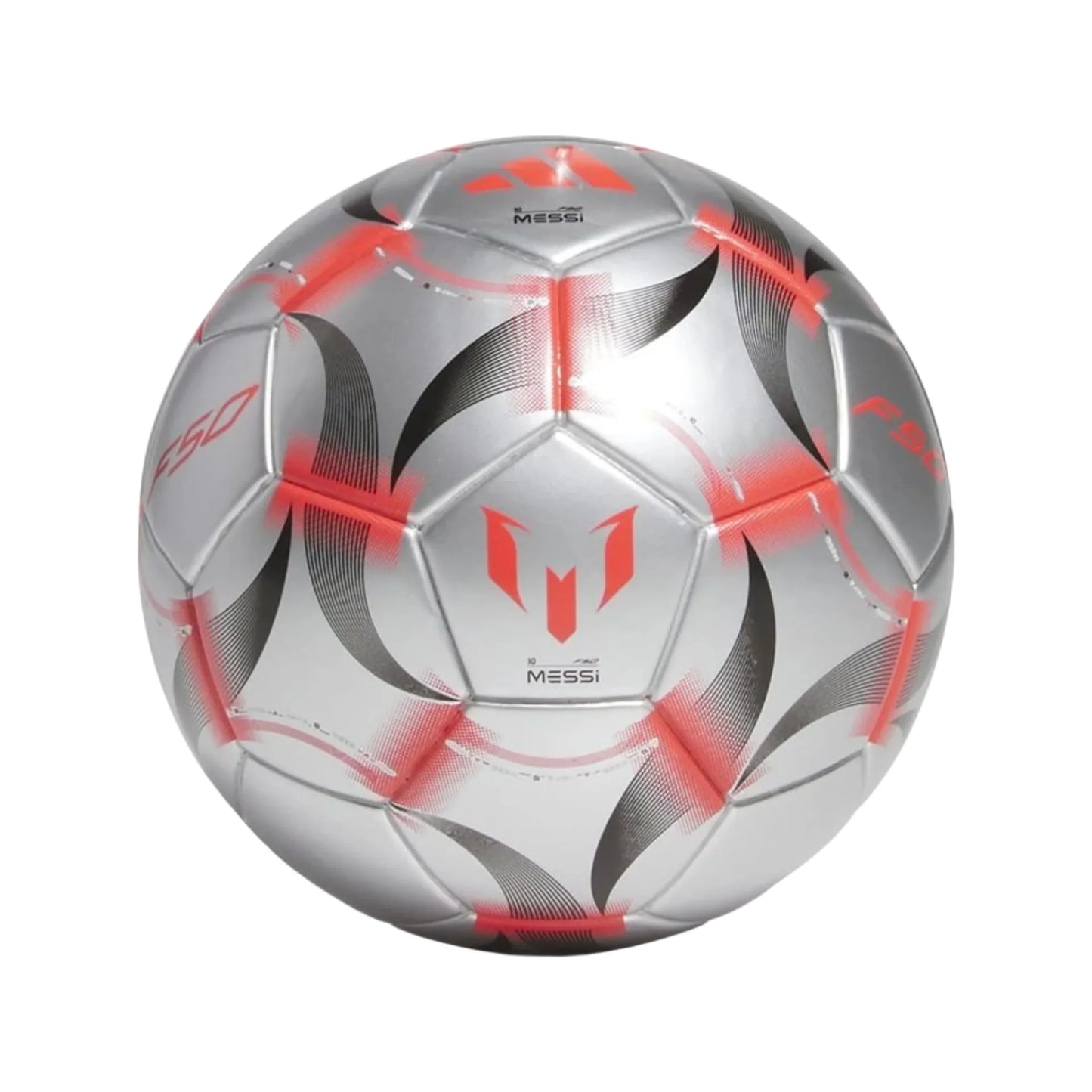 adidas Mini Balón Messi (Metálico Hierro/Blanco/Negro)