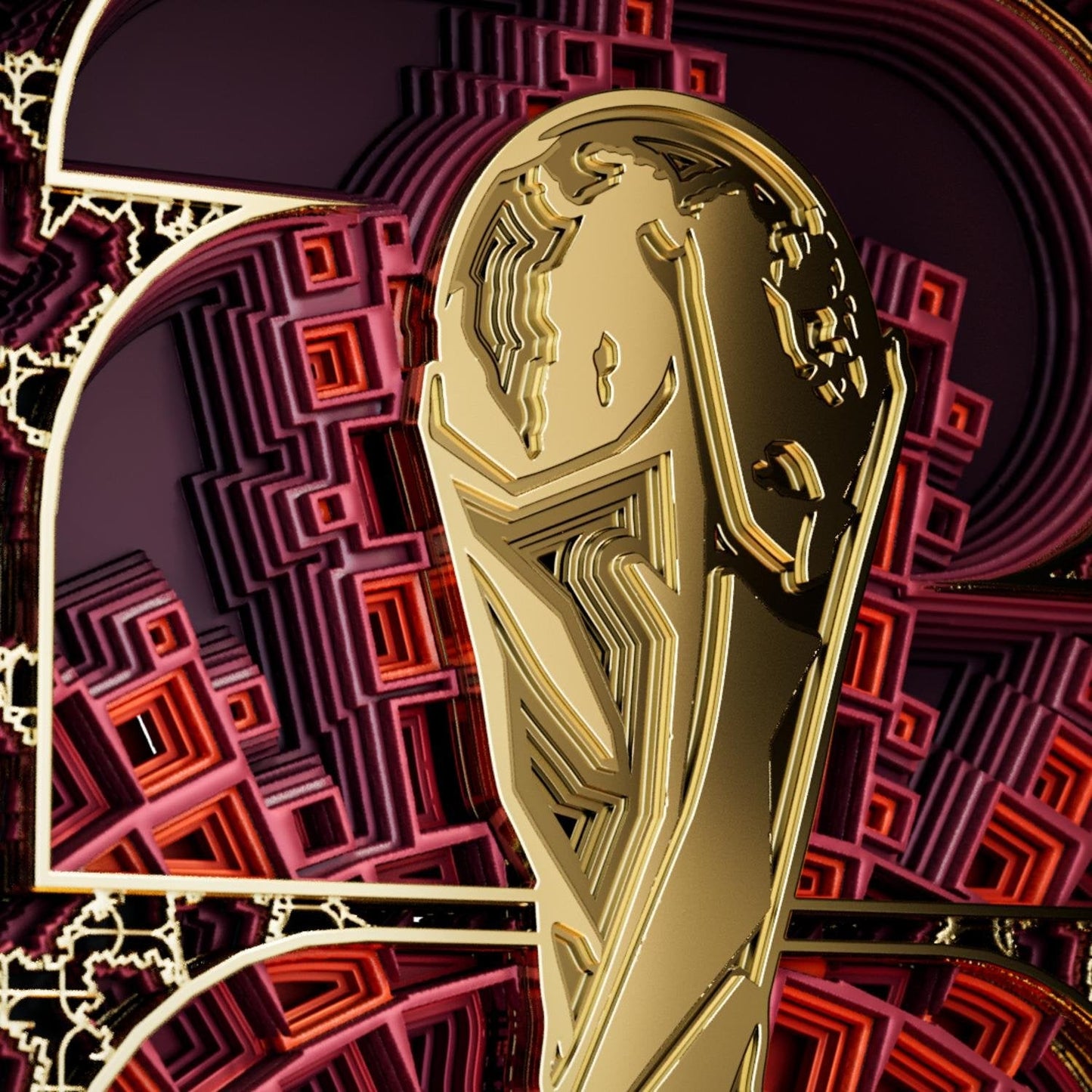 FIFA Copa Mundial 2026™ Canada Marco de Arte en Madera 3D Emblema País Anfitrión