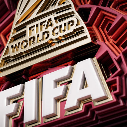 FIFA Copa Mundial 2026™ Canada Marco de Arte en Madera 3D Emblema País Anfitrión