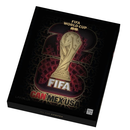 FIFA Copa Mundial 2026™ Canada Marco de Arte en Madera 3D Emblema País Anfitrión
