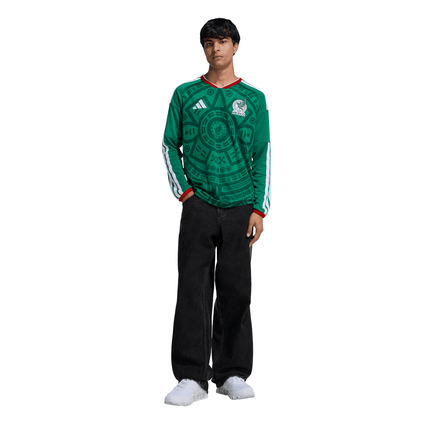 México 2026 Auténtica Local Manga Larga Camiseta - Hombre