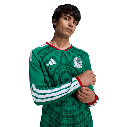 México 2026 Auténtica Local Manga Larga Camiseta - Hombre