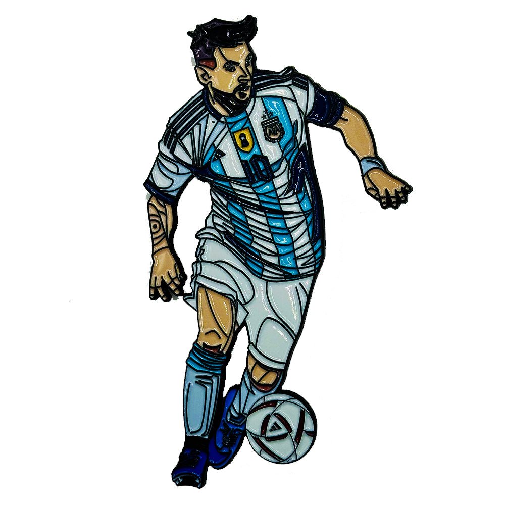 Pin de Esmalte Messi Argentina de 4.5 Pulgadas