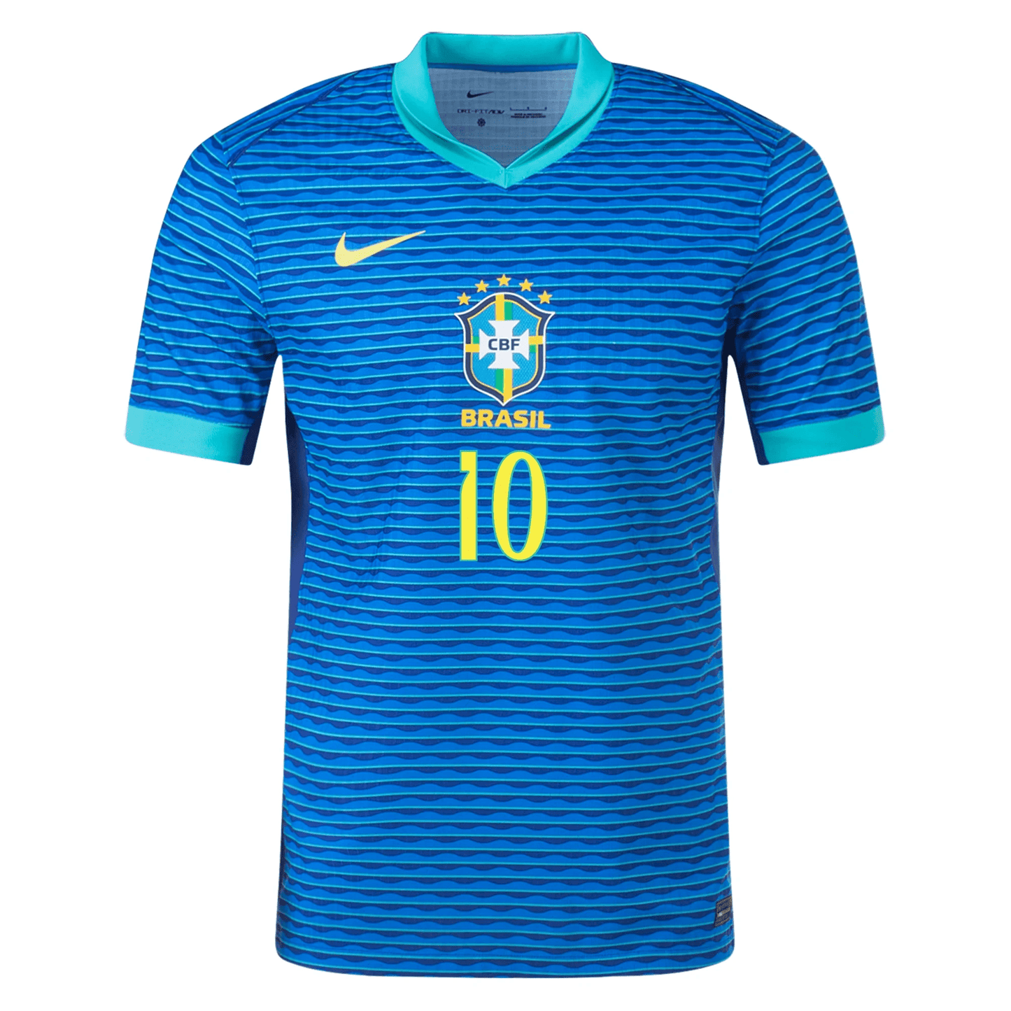 Nike Camiseta Visitante Auténtica Brasil Neymar Jr. 24/25 (Soar/Amarillo Dinámico)