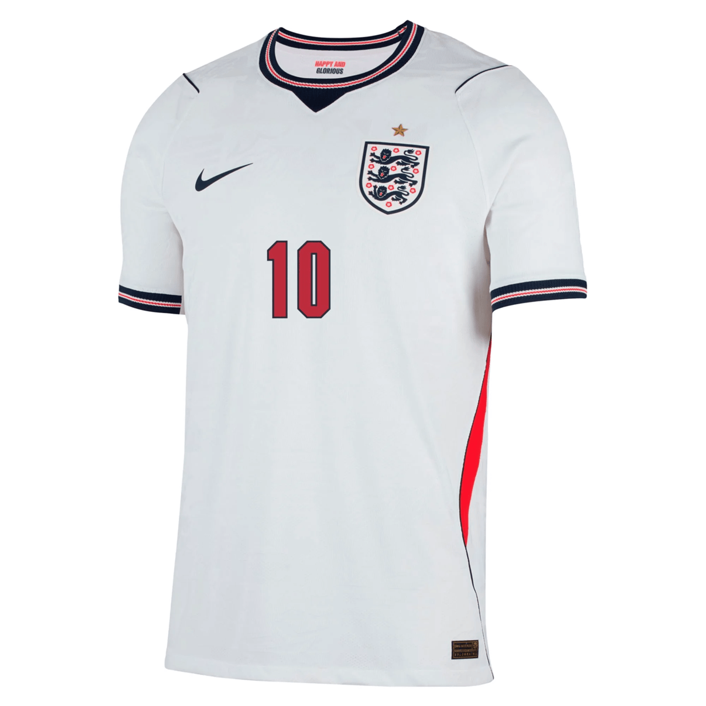 Nike Camiseta Local Auténtica Match Inglaterra Jude Bellingham 2026 para Hombre (Blanco)