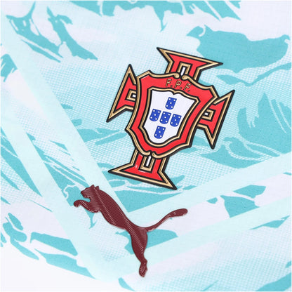 PUMA Camiseta Visitante Auténtica Match Cristiano Ronaldo Portugal 2026 para Hombre (Blanco/Verde Laguna)