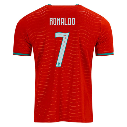 PUMA Camiseta Local Portugal Cristiano Ronaldo Copa Mundial 2026 para Hombre (Rojo Club/Verde Laguna)