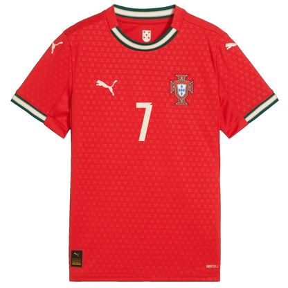 Puma Camiseta Local Juvenil Portugal Cristiano Ronaldo 25/26 (Rojo Deporte/Almendra Azucarada)