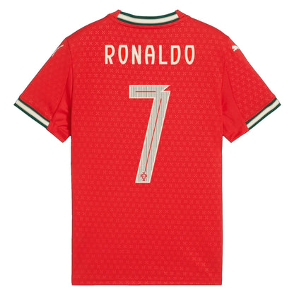 Puma Camiseta Local Juvenil Portugal Cristiano Ronaldo 25/26 (Rojo Deporte/Almendra Azucarada)