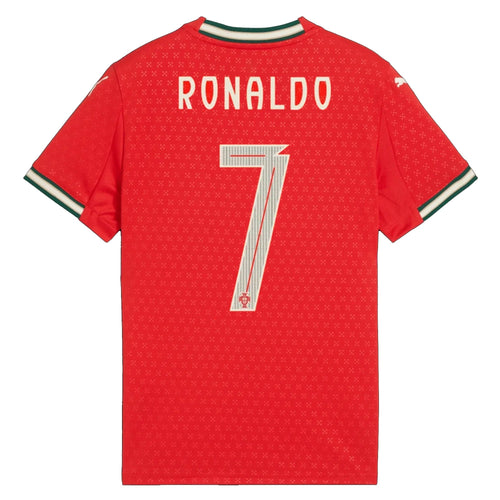 Puma Camiseta Local Juvenil Portugal Cristiano Ronaldo 25/26 (Rojo Deporte/Almendra Azucarada)