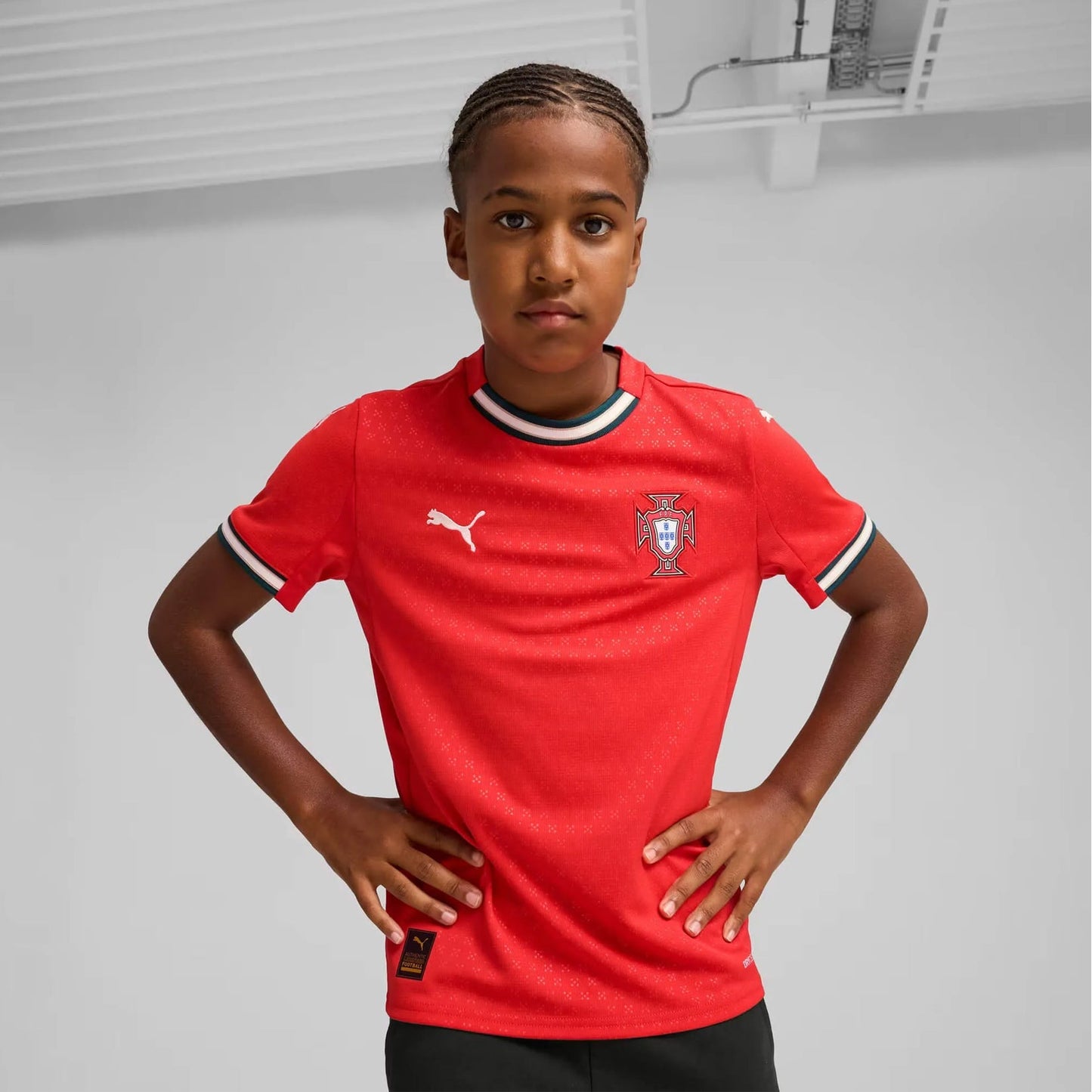 Puma Camiseta Local Juvenil Portugal Cristiano Ronaldo 25/26 (Rojo Deporte/Almendra Azucarada)