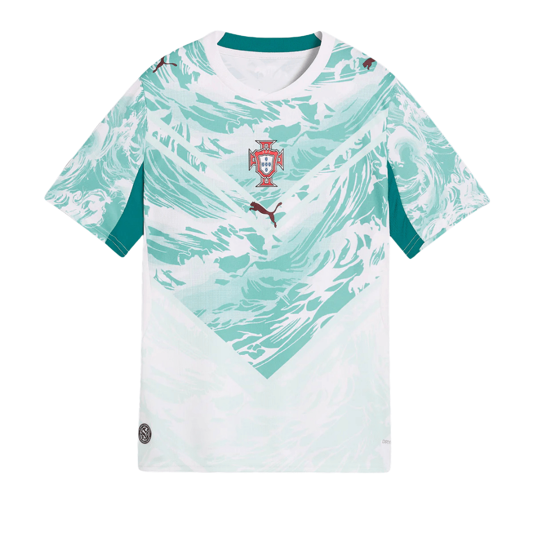 Puma Camiseta Visitante Cristiano Ronaldo Portugal 2026 Juvenil (Blanco/Verde)