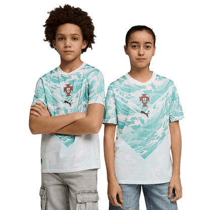 Puma Camiseta Visitante Cristiano Ronaldo Portugal 2026 Juvenil (Blanco/Verde)