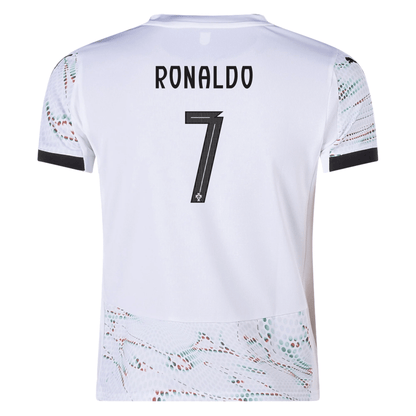 Puma Camiseta Visitante Juvenil Portugal Cristiano Ronaldo 25/26 (Blanco Puma/Negro Puma)